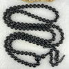 Natural Black Amber Beads Necklace 天然黑琥珀项链 39.36g 88cm 13.0mm 1 Bead 10mm 1 Bead 8.7mm 108 Beads