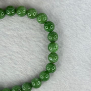 Natural Emerald And Ruby Zoisite Beads Bracelet 18.50g 15.5cm 7.7mm 25 Beads - Huangs Jadeite and Jewelry Pte Ltd