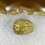 Good Grade Natural Golden Shun Fa Rutilated Quartz Pixiu Charm for Bracelet 天然金顺发水晶貔貅 6.38g 20.1 by 15.3 by 11.9mm - Huangs Jadeite and Jewelry Pte Ltd