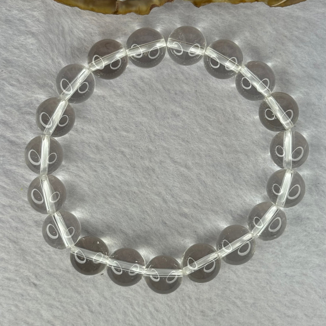 Natural Clear Quartz Bracelet 天然白水晶手链 30.91g 17cm 10.6mm 19 Beads