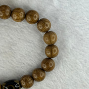 Natural Six Way Wooden Bead With 3 Eyes Dzi Bead Tian Zhu Beads Bracelets 天然六道木带三眼天珠手链 11.37g 16.5cm 10.4mm 18 Beads/ 13.5 by 10.1mm 1 Bead - Huangs Jadeite and Jewelry Pte Ltd