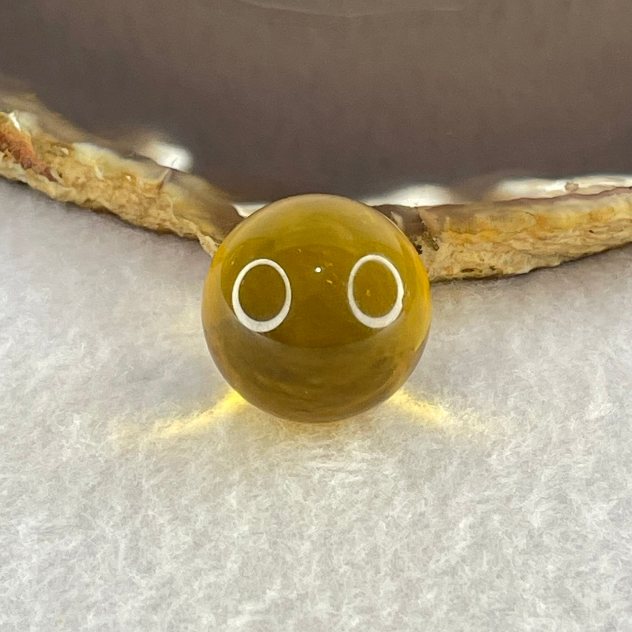 Natural Yellow Amber Ball for Setting 5.11g 21.2mm