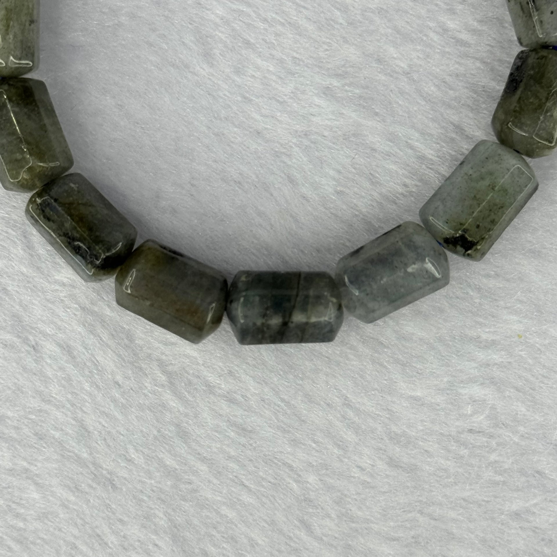 Natural Labradorite Bracelet 19.69g 15cm 11.9 by 7.7mm 15 Lulu Tong - Huangs Jadeite and Jewelry Pte Ltd