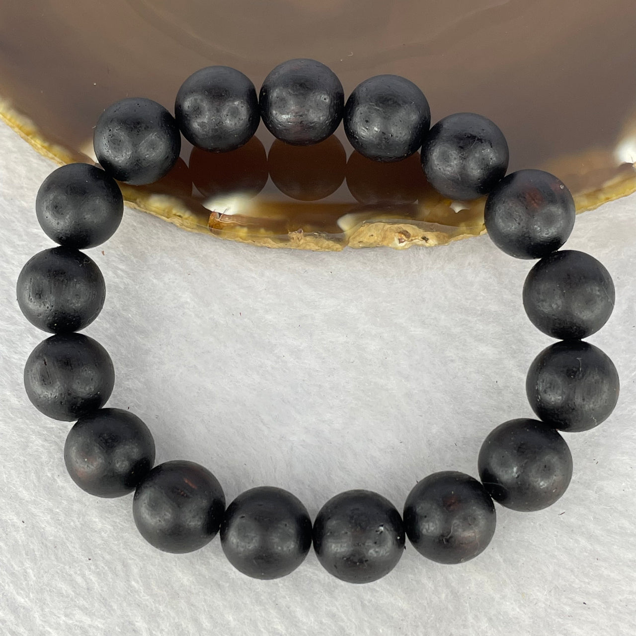 Natural Wild Hainan Jiang Zhen Xiang ( Acronychia Pedunculata) Beads Bracelet (Sinking Type) 天然野生海南降真香珠手链  14.88g 18cm / 12.3 mm 17 Beads - Huangs Jadeite and Jewelry Pte Ltd