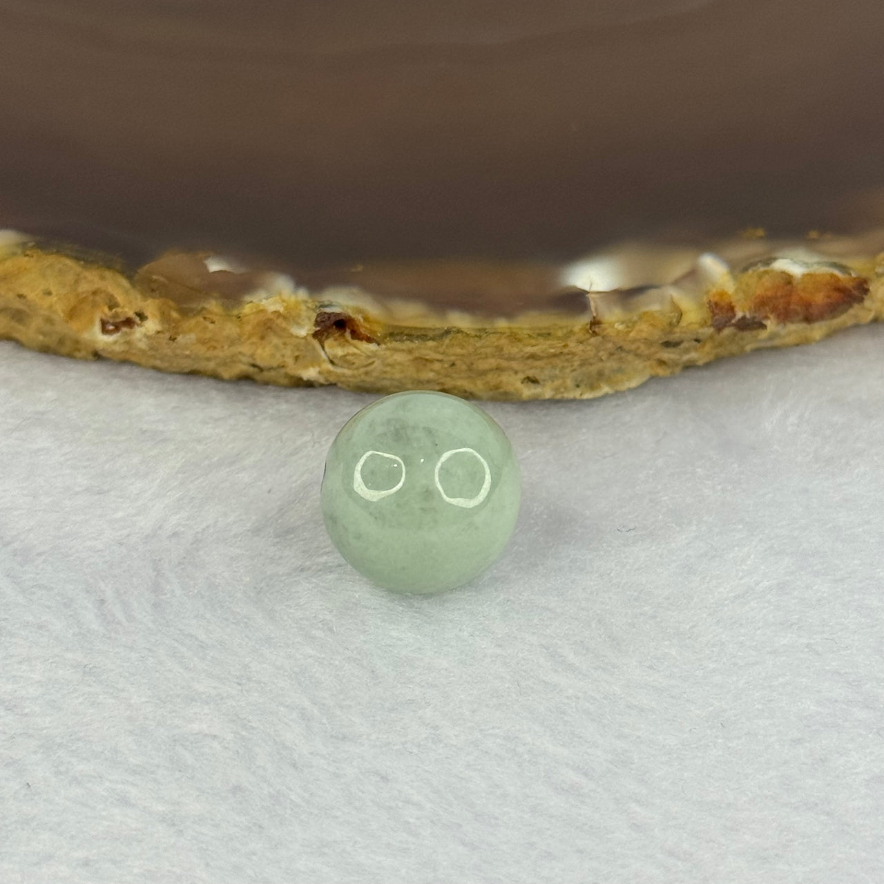 Type A Sky Blue Jadeite Bead for Bracelet/Necklace/Earrings/Ring 4.18g 13.6mm - Huangs Jadeite and Jewelry Pte Ltd