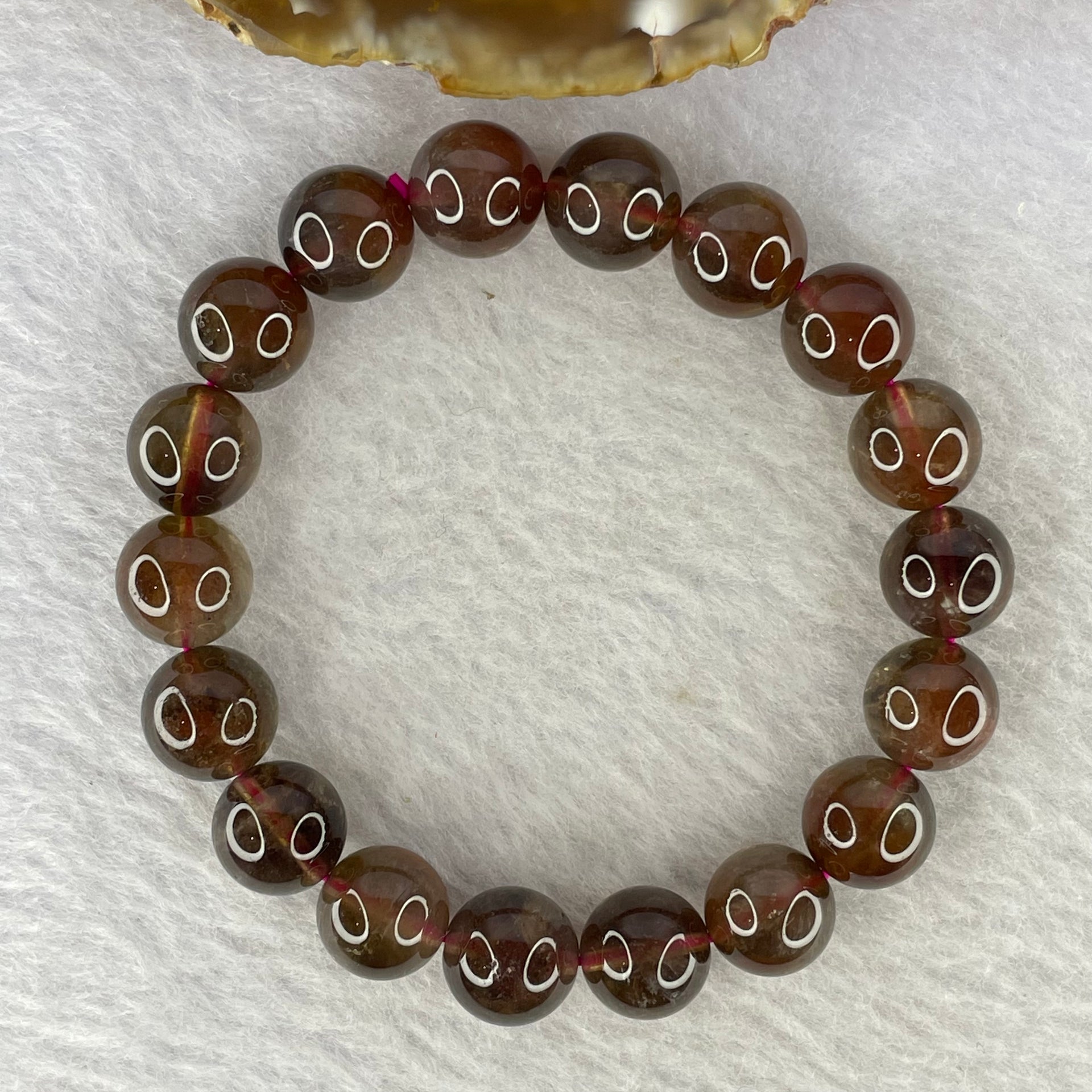 Natural Auralite Crystal Bracelet 极光手链 29.83g 10.8mm 18 Beads - Huangs Jadeite and Jewelry Pte Ltd