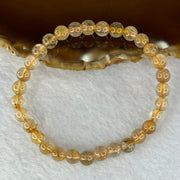 Natural Golden Rutilated Quartz Beads 天然金发水晶手链 9.89g 15cm 6.5mm 31 Beads - Huangs Jadeite and Jewelry Pte Ltd