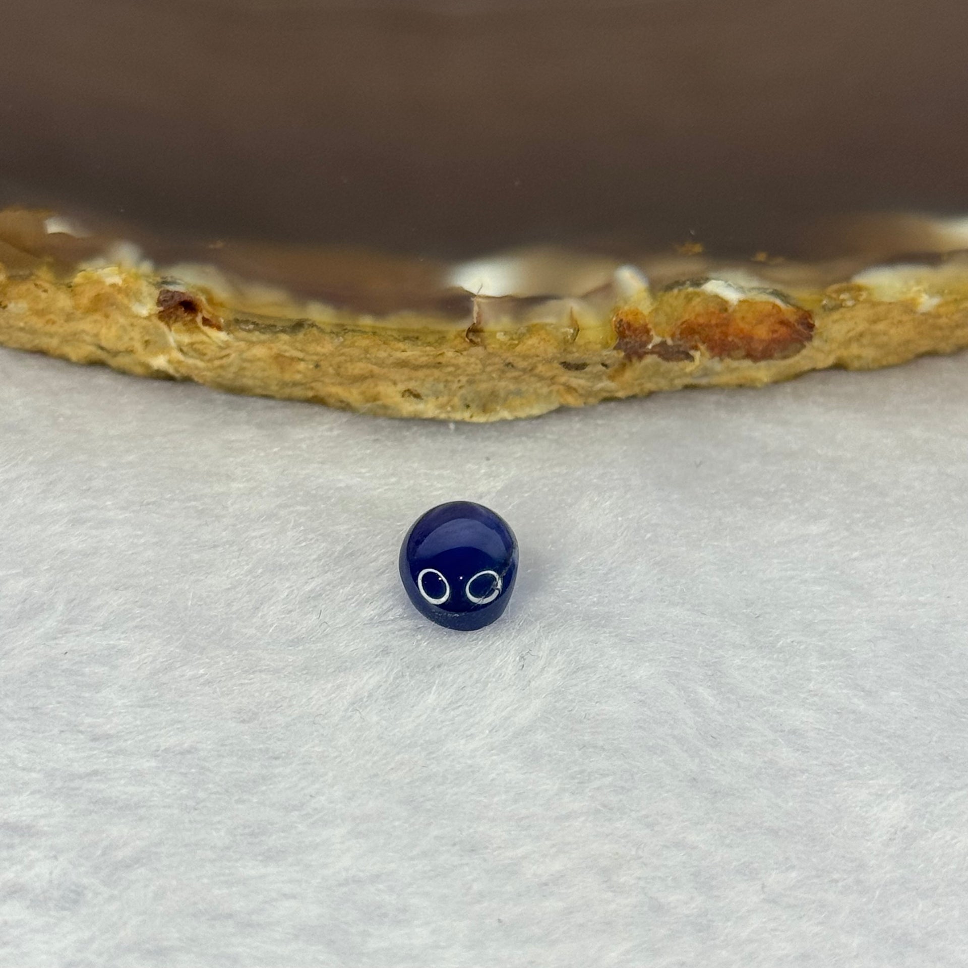 Natural Blue Star Sapphire Cabochon 3.55ct 9.1 by 7.0 by 5.0mm - Huangs Jadeite and Jewelry Pte Ltd