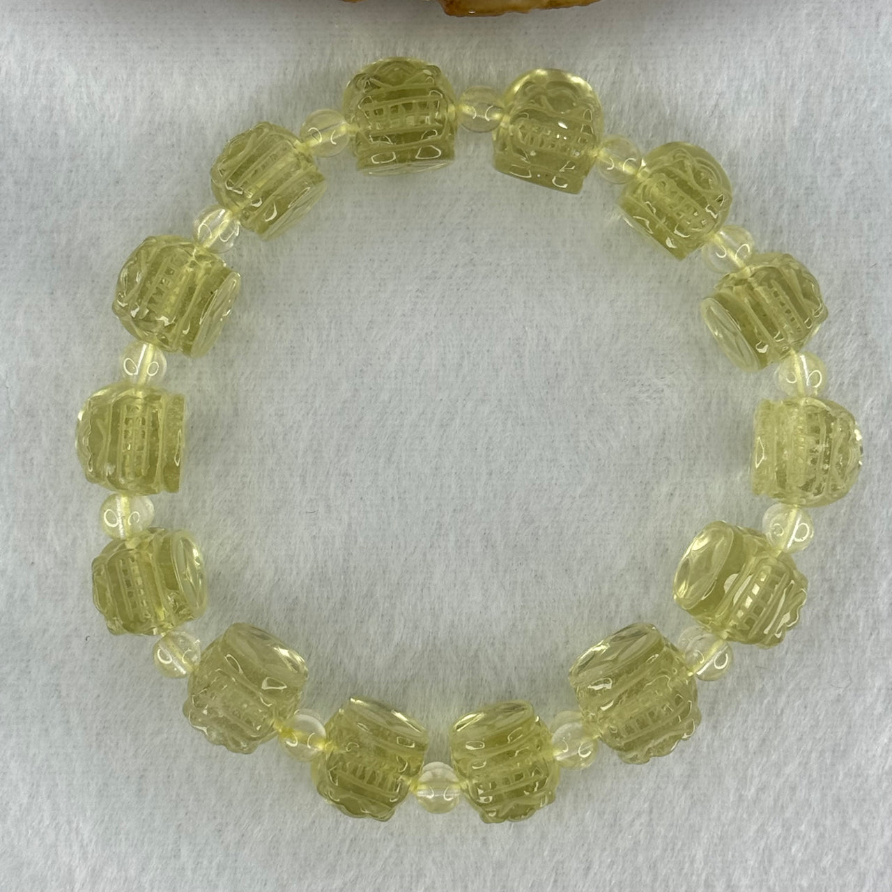 Natural Libyan Moldavite Meteorite Crystal Pixiu Beads Bracelet 天然利比亚陨石貔貅手链 38.30g 17cm 15.9 by 11.9 by 11.6mm 14pcs