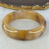 Peach Yellow Purple Quartzite Jade Bangle 天山玉手镯 63.0mm 75.54g 18.4 by 9.9mm