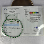 Natural Emeralds (Beryl) 25.0 cts. Total 42.34g including 31 Emeralds, 121 Natural Diamonds in 8k White Gold with NGI Cert No. 82835786 - Huangs Jadeite and Jewelry Pte Ltd