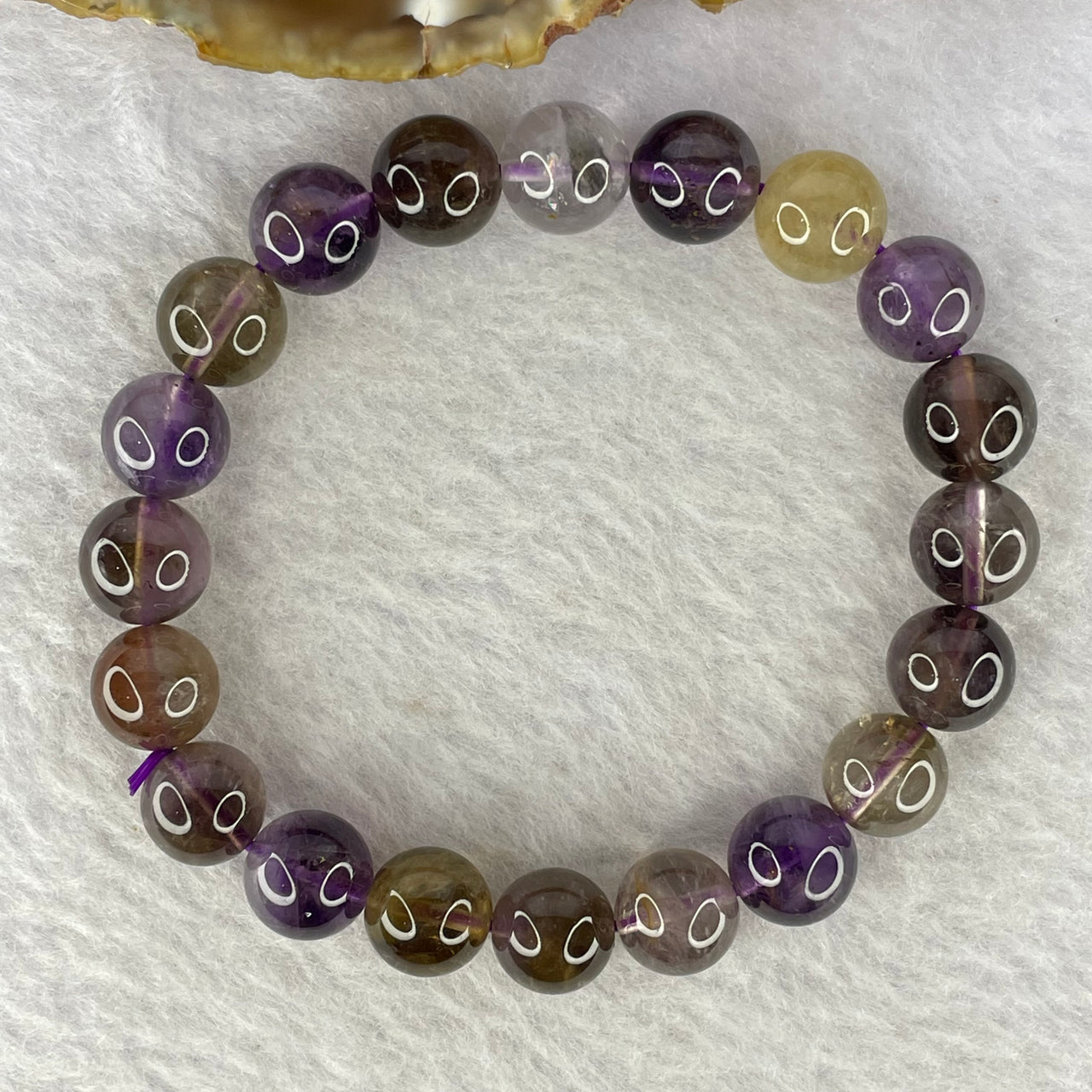 Natural Auralite Crystal Bracelet 极光手链 25.33g 9.8 mm 20 Beads - Huangs Jadeite and Jewelry Pte Ltd