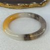 Transparent Purple White Yellow Quartzite Jade Bangle 天山玉手镯 56.3mm 39.75g 9.6 by 9.6mm