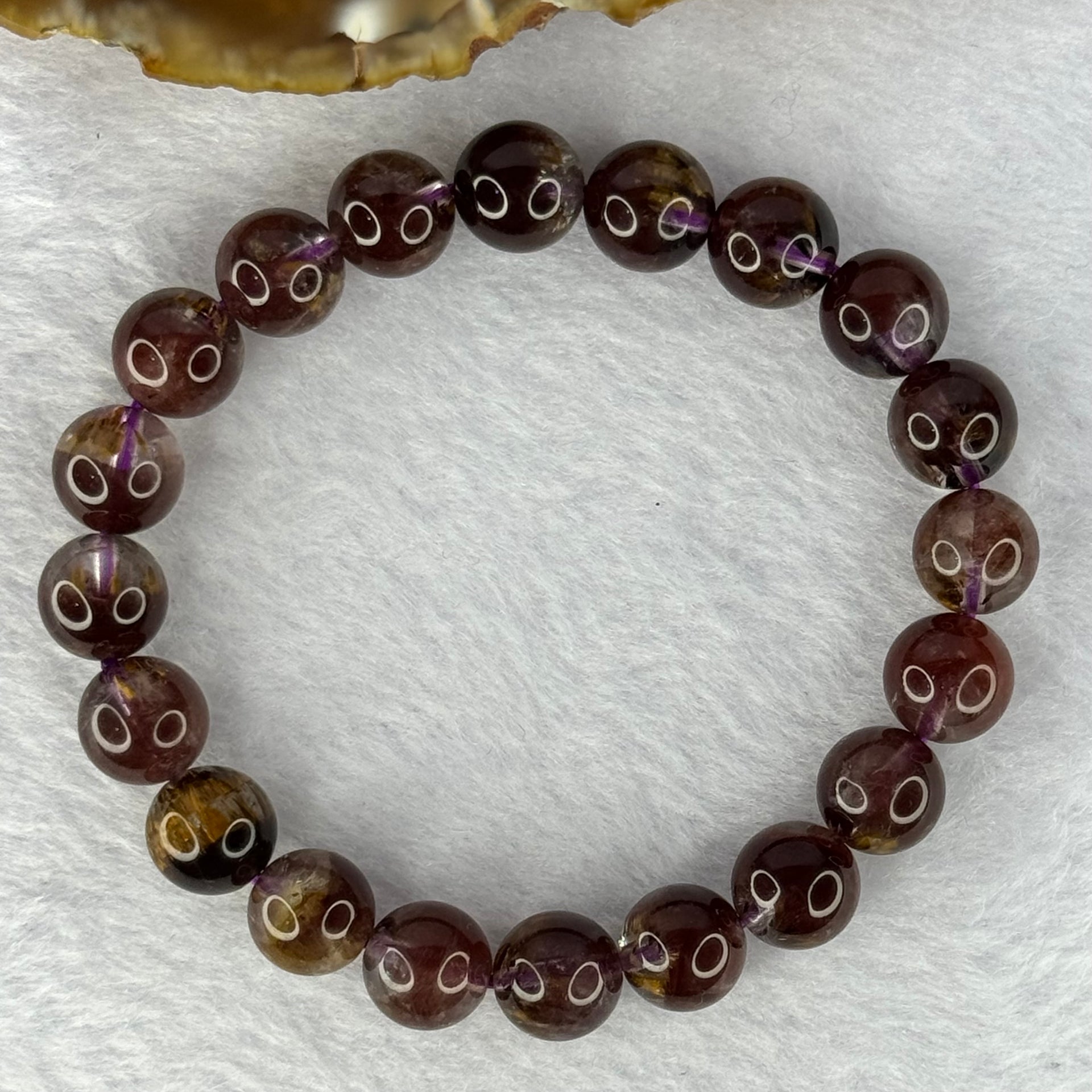 Very Good Grade Natural Auralite 23 Bracelet 天然激光23手链 29.03g 17.5cm 10.2mm 20 Beads - Huangs Jadeite and Jewelry Pte Ltd