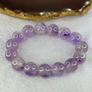 Natural Super 7 Amethyst Beads Bracelet 天然紫超七手链 53.84g 17.5cm 13.9mm 15 Beads - Huangs Jadeite and Jewelry Pte Ltd