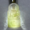 Type A Lavender Green Brown Jadeite Buddha Pendent 44.87g 68.6 by 35.6 by 8.6mm - Huangs Jadeite and Jewelry Pte Ltd