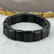 Rare Natural Elite Shungite Bracelet 49.49g 16cm 13.8 by 11.2 by 6.2mm 15 pcs - Huangs Jadeite and Jewelry Pte Ltd