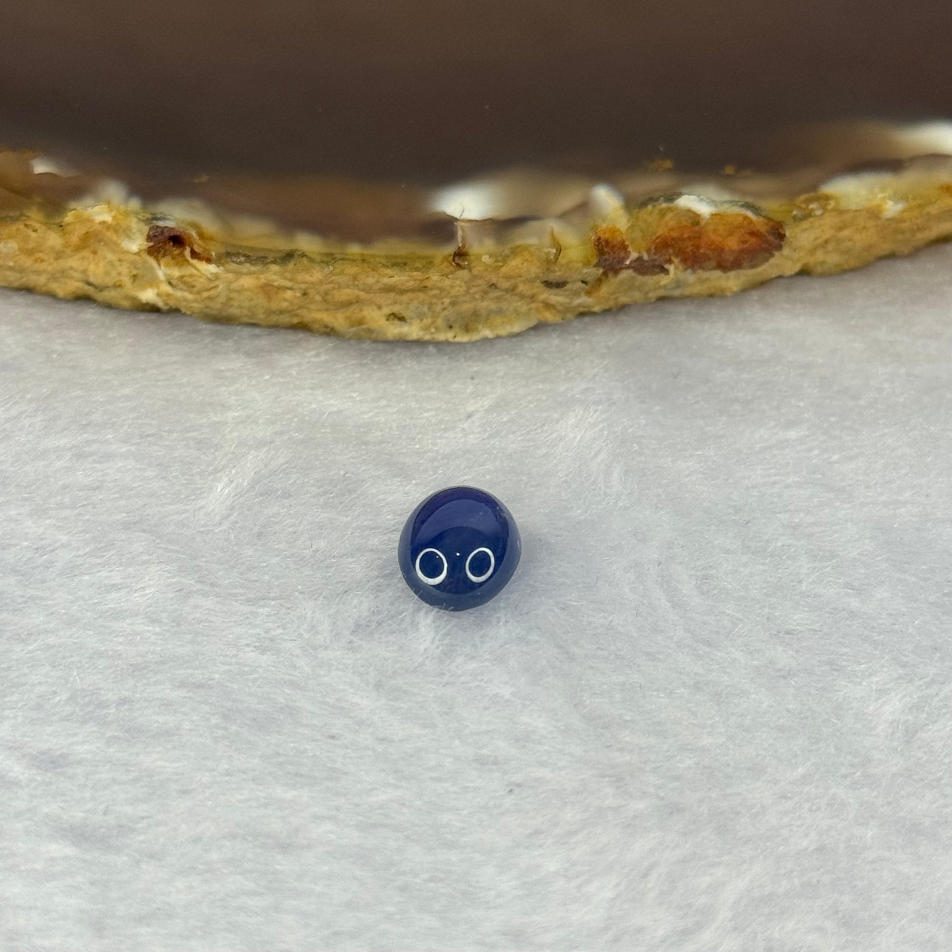 Natural Blue Star Sapphire Cabochon 3.65ct 9.3 by 7.2 by 4.9mm - Huangs Jadeite and Jewelry Pte Ltd