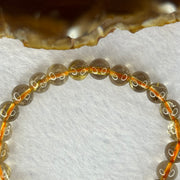 Natural Golden Rutilated Quartz Beads 天然金发水晶手链 15.33g 15.5cm 7.9mm 25 Beads - Huangs Jadeite and Jewelry Pte Ltd