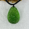 Natural Green Liuli Necklace 28.35g 43.0 by 31.4 by 16.2mm - Huangs Jadeite and Jewelry Pte Ltd