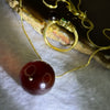 Natural Dark Blood Red Amber in Gold Color Ring and Necklace Set 9.05g 19.8mm Necklace 6.2mm Ring