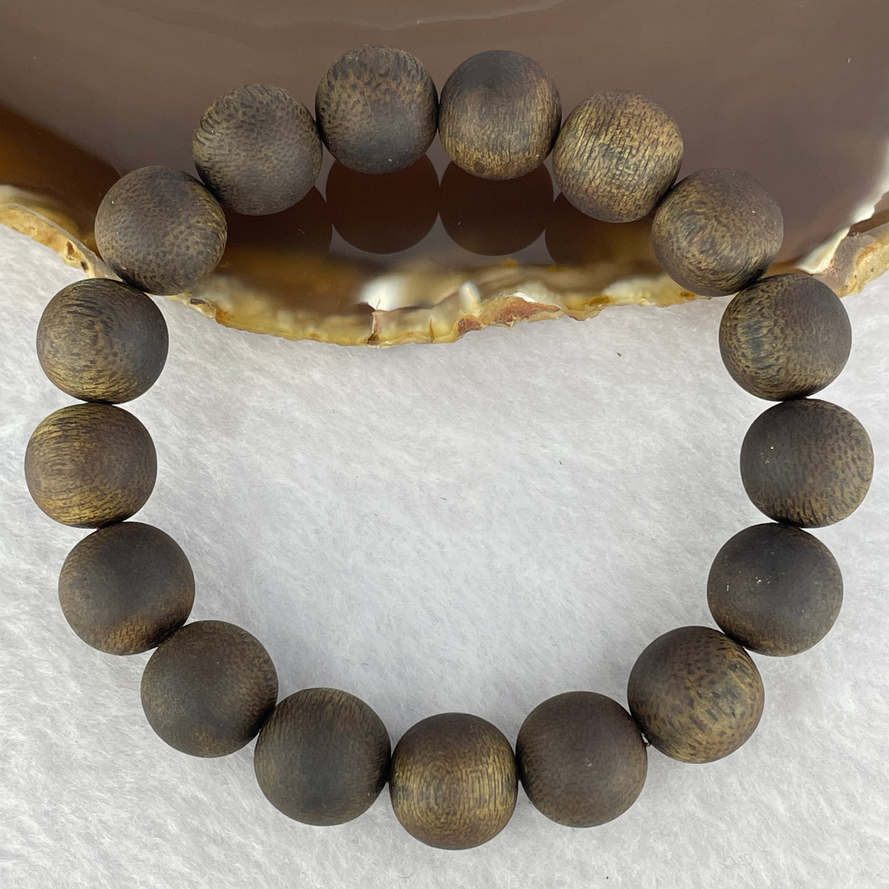 Rare Very Very High End Very Old Wild Vietnam Qi Nan Sinking Type Agarwood Beads Bracelet 罕见非常高端非常古老野生越南奇南沉沉型沉香珠手链 18.10g 19cm 13.0mm 17 Beads - Huangs Jadeite and Jewelry Pte Ltd