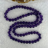 Good Grade Natural Amethyst Necklace 40.42g 54cm 7.3mm 79 Beads