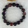 Super Rare Triple Excellence Grade Natural Transparent Dark Blackcurrant Super 7 Beads Bracelet 超级罕见三重卓越级透明深天然黑加仑超级七珠手链 43.49g 18cm 12.5mm 17 Beads - Huangs Jadeite and Jewelry Pte Ltd