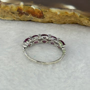 Natural Amethyst In 925 Sliver Ring 1.34g 3.6 by 1.8 by 2.0mm US 5.75 / HK 12.5 - Huangs Jadeite and Jewelry Pte Ltd