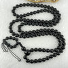 Natural Black Amber Beads Necklace 天然黑琥珀项链 39.36g 88cm 13.0mm 1 Bead 10mm 1 Bead 8.7mm 108 Beads