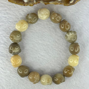 Natural Mixed Color Bodhi Beads in Paw Bracelet 20.08g 17cm 12.6mm 16 Beads - Huangs Jadeite and Jewelry Pte Ltd