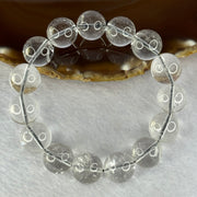 Natural Titanium Rutilated Clear Quartz 53.97g 18cm 14.0mm 15 Beads - Huangs Jadeite and Jewelry Pte Ltd