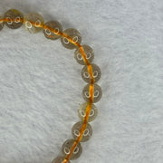 Natural Golden Rutilated Quartz Beads 天然金发水晶手链 13.05g 15cm 7.3mm 26 Beads - Huangs Jadeite and Jewelry Pte Ltd