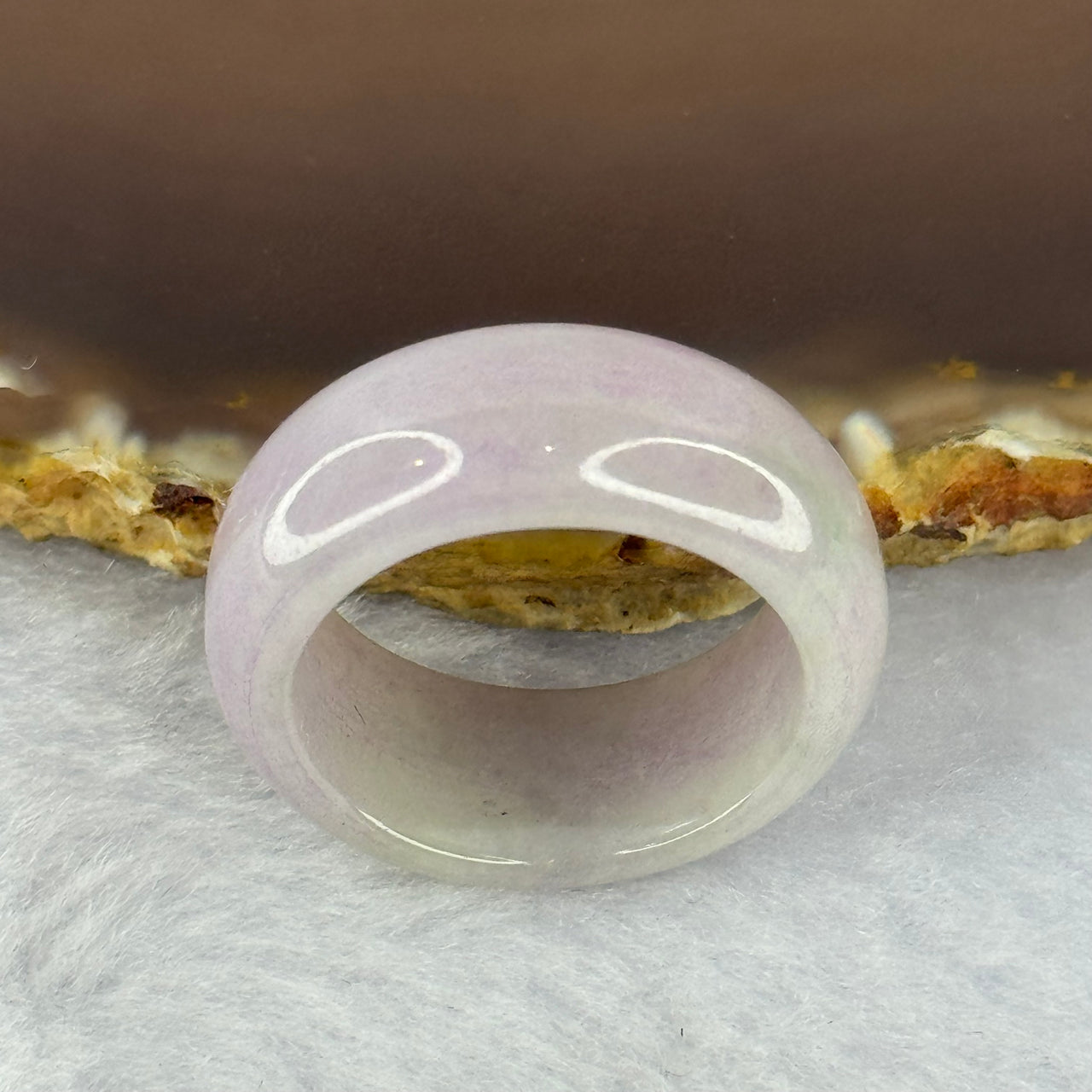 Type A Lavender Jadeite Ring 6.81g 10.1 by 3.7mm US9.5 HK21