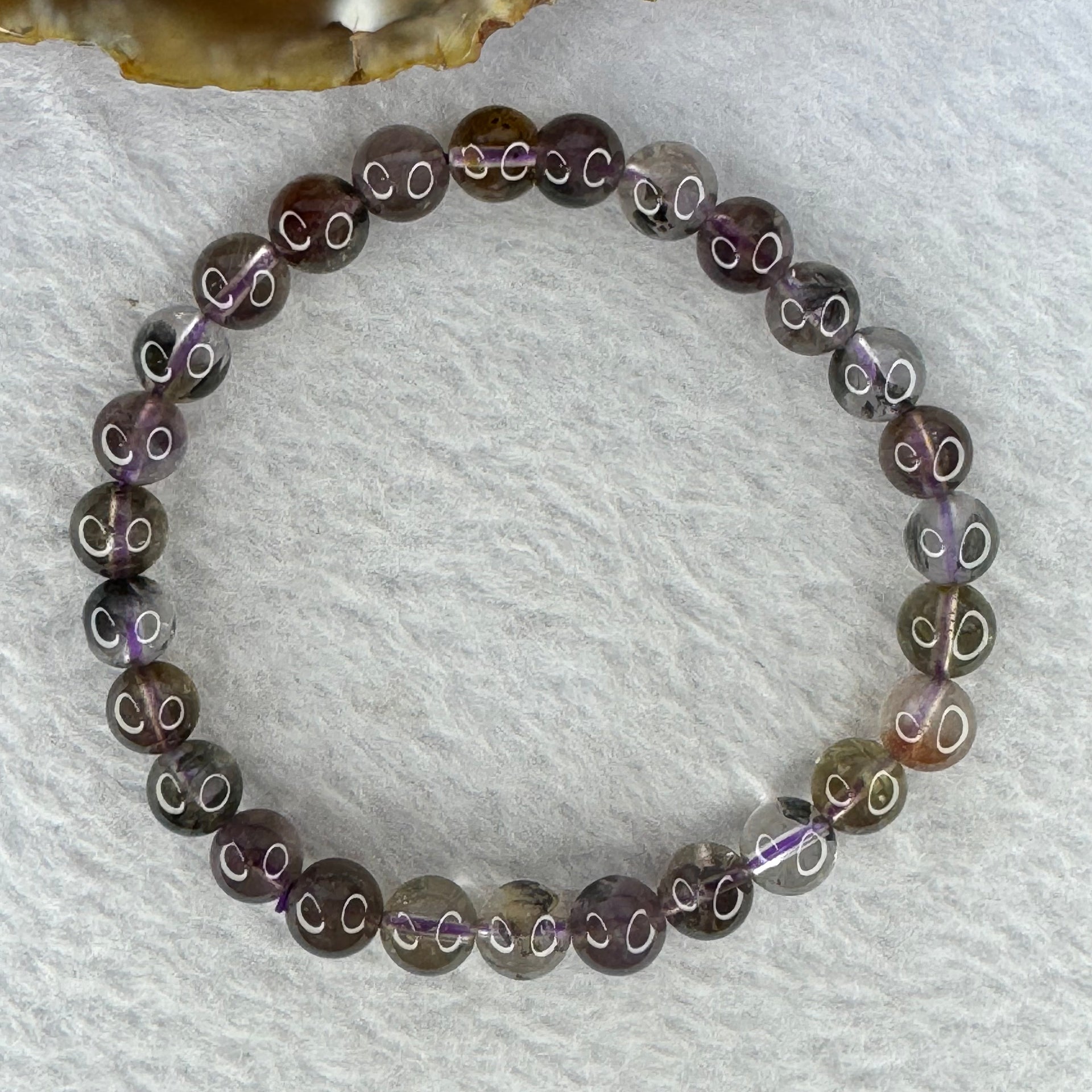 Natural Auralite Crystal Bracelet 极光手链 13.57g 7.2 mm 27 Beads - Huangs Jadeite and Jewelry Pte Ltd