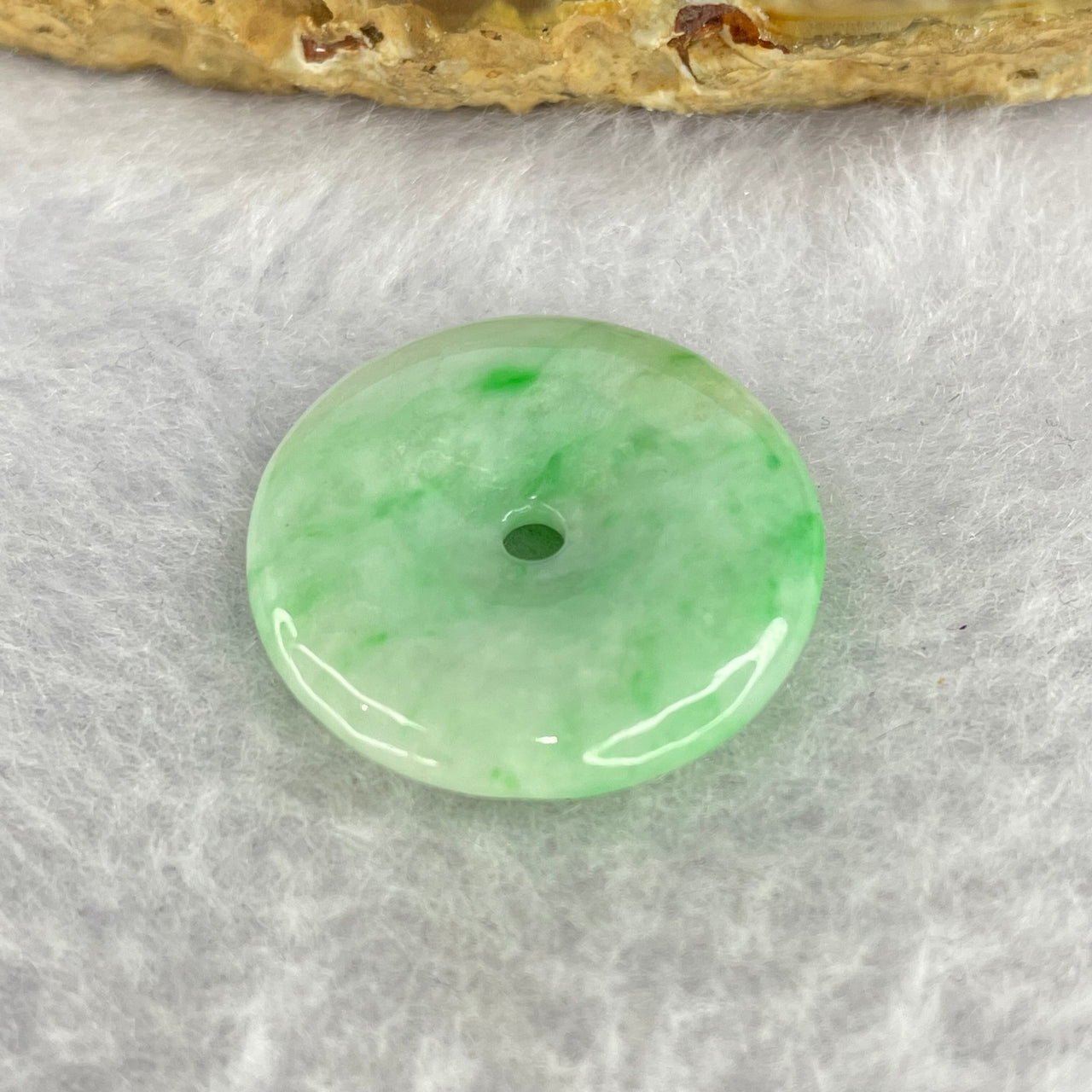 Type A Spicy Green Ping An Kou Jadeite 4.13g 22.2 by 4.4mm - Huangs Jadeite and Jewelry Pte Ltd