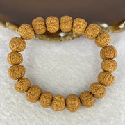 Natural Bodhi Rudraksha Seed Mala 金风 Beads Bracelet 14.58g 12.1 mm 20 Beads - Huangs Jadeite and Jewelry Pte Ltd