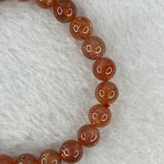 Good Grade Natural Sunstone, Heliolite and Aventurine Feldapar Beads Bracelet 天然金太阳日光石珠手链 15.34g 15.5 cm 8.0 mm 24 Beads - Huangs Jadeite and Jewelry Pte Ltd