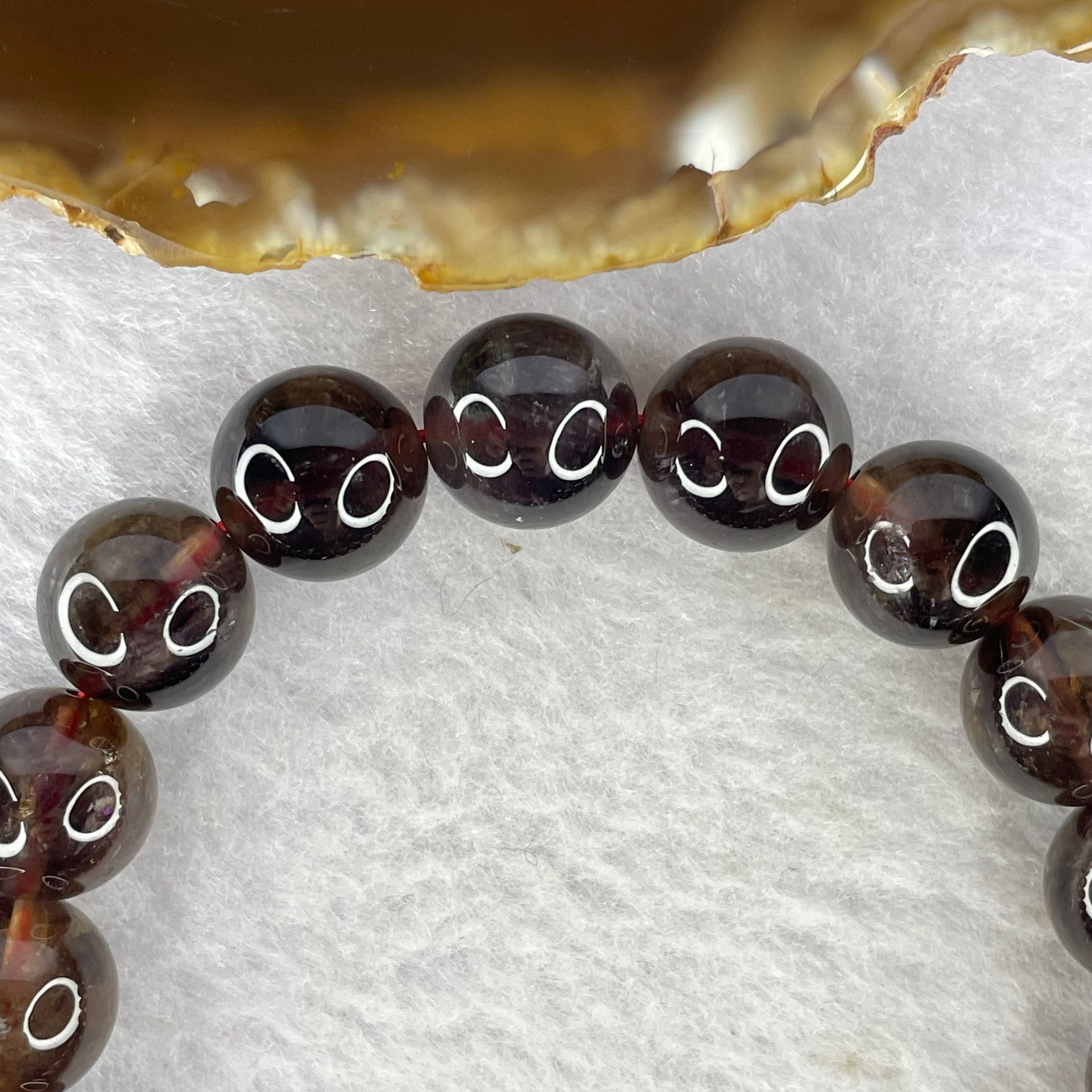 Natural Auralite Crystal Bracelet 极光手链 41.17g 12.1 mm 18 Beads - Huangs Jadeite and Jewelry Pte Ltd