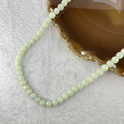 Type A Light Green Jadeite 107 beads necklace 6.6mm 49.61g - Huangs Jadeite and Jewelry Pte Ltd