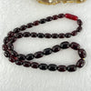 Natural Blood Red Amber Beads Bracelet 天然血珀手链 27.99g 48cm 7.3-11.5mm 43 Beads