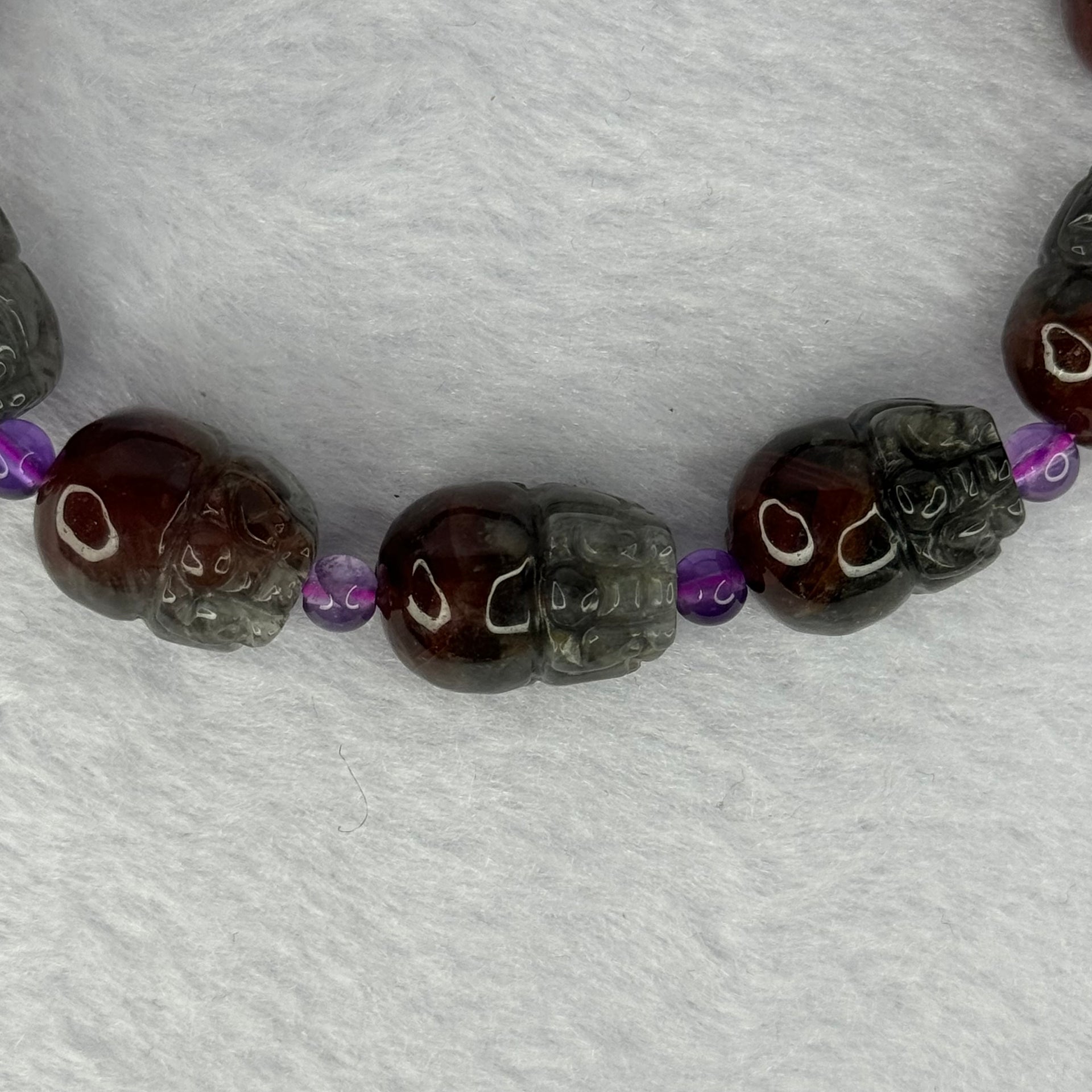 Natural Auralite 23 Pixiu Bracelet 天然极光23貔貅手链 44.73g 19.5cm each approx 16.5 by 12.2 by 11.7mm 11 Pixiu - Huangs Jadeite and Jewelry Pte Ltd