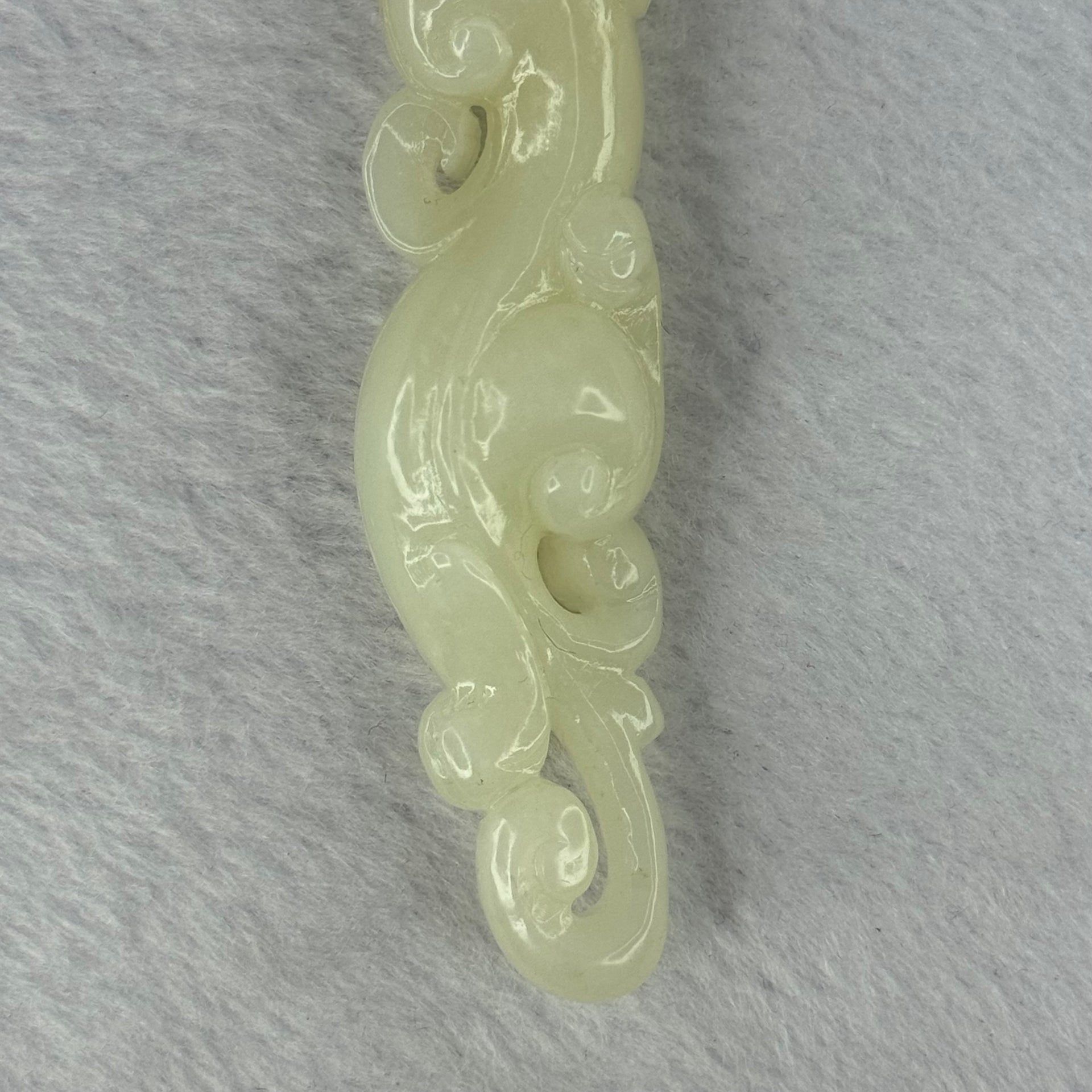 Natural White and Brown Nephrite Pixiu Mini Display 45.00g 99.1 by 21.3 by 17.5mm - Huangs Jadeite and Jewelry Pte Ltd