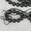 Natural Dark Matt Black Amber Beads Necklace 天然大黑天翁琥珀项链 14.88g 72.cm 6.9mm 108 Beads