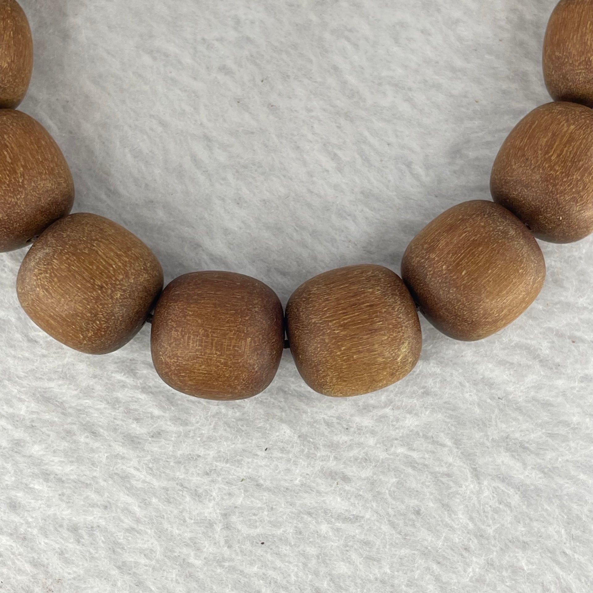 Natural Wild Australian Sandalwood Beads Bracelet 自然野生澳大利亚檀香手链 31.39g 14.9 mm 15 Beads - Huangs Jadeite and Jewelry Pte Ltd