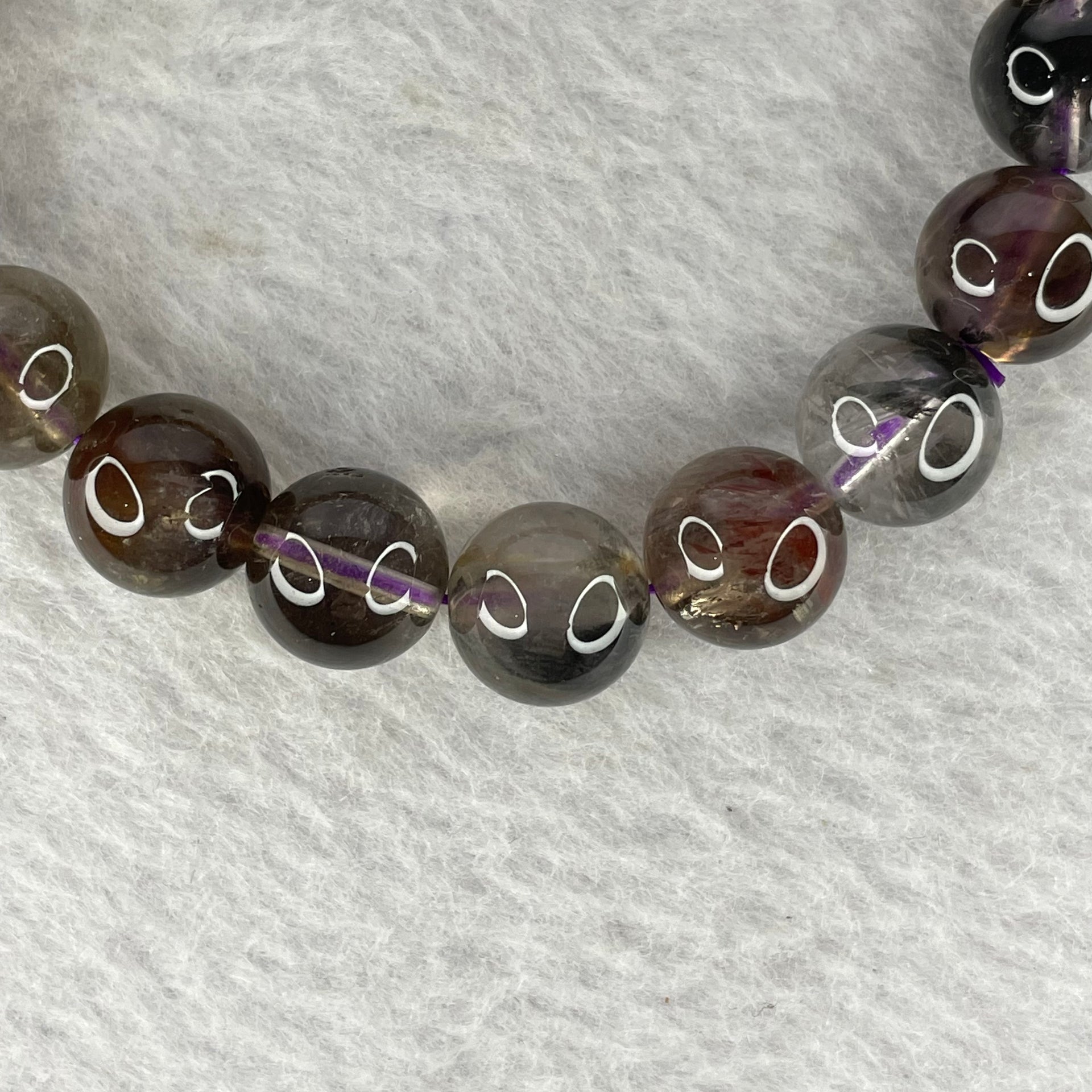 Natural Auralite Crystal Bracelet 极光手链 34.84g 11.2 mm 18 Beads - Huangs Jadeite and Jewelry Pte Ltd