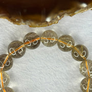 Natural Golden Rutilated Quartz Beads 天然金发水晶手链 73.30g 20cm 15.7mm 15 Beads - Huangs Jadeite and Jewelry Pte Ltd