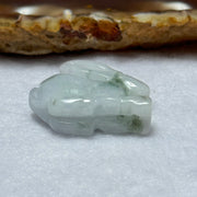 Type A Lavender with Green Piao Hua Jadeite Rabbit Pendant 7.12g 24.3 by 8.9 by 17.9mm - Huangs Jadeite and Jewelry Pte Ltd