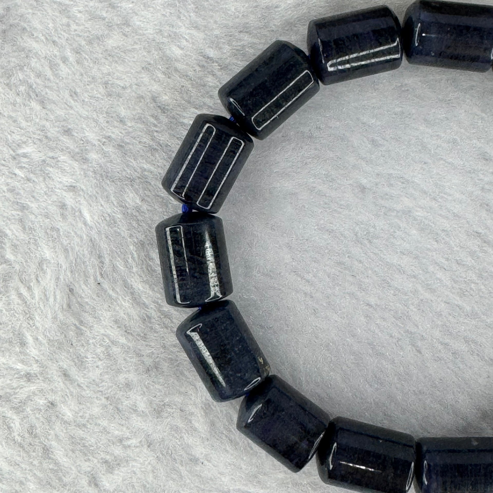 Uncommon Natural Dumortierite Bracelet 30.33 16.5cm 12.6 by 8.9mm 15 Lulu Tong - Huangs Jadeite and Jewelry Pte Ltd