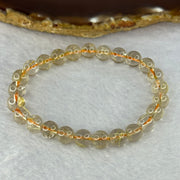 Natural Golden Rutilated Quartz Beads 天然金发水晶手链 15.10g 15cm 7.8mm 25 Beads - Huangs Jadeite and Jewelry Pte Ltd